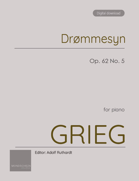 Grieg - Drømmesyn (Phantom), Op. 62 No. 5 (PDF Sheet Music / Digital Download)