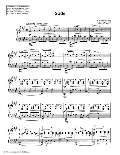 Grieg - Gade, Op. 57 No. 2 (PDF Sheet Music / Digital Download)