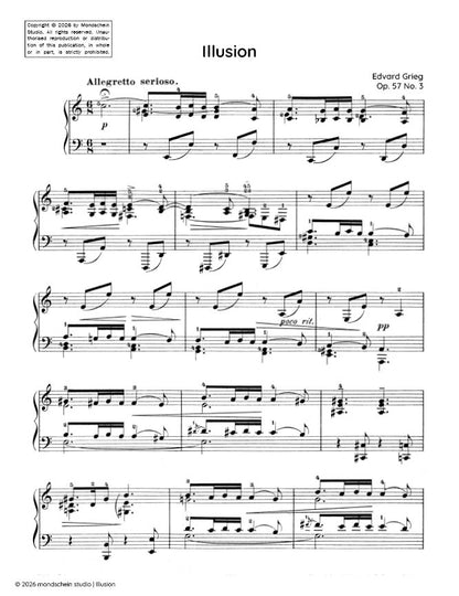Grieg - Illusion, Op. 57 No. 3 (PDF Sheet Music / Digital Download)