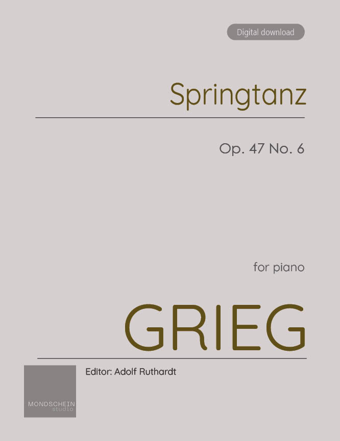 Grieg - Springtanz (Spring Dance), Op. 47 No. 6 (PDF Sheet Music / Digital Download)