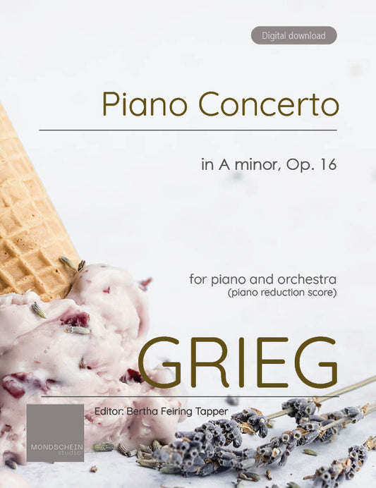 Grieg - Piano Concerto in A minor, Op. 16 (PDF Sheet Music / Digital Download)