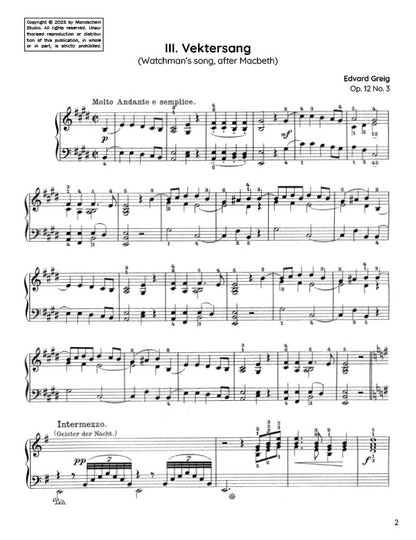 Grieg - Watchman's song, Op. 12 No. 3 (PDF Sheet Music / Digital Download)