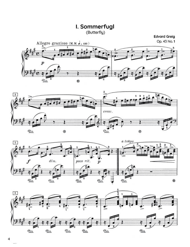 Grieg - Lyric Pieces Book III, Op. 43 (PDF Sheet Music / Digital Download)