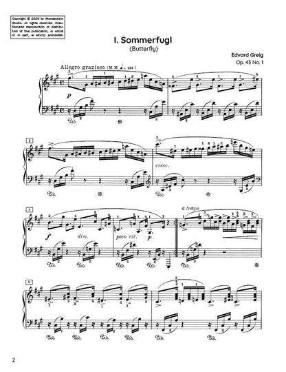 Grieg - Butterfly, Op. 43 No. 1 (PDF Digital Download)