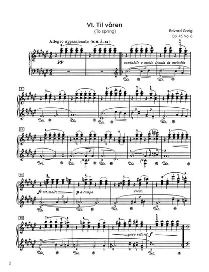 Grieg - To spring, Op. 43 No. 6 (PDF Digital Download)