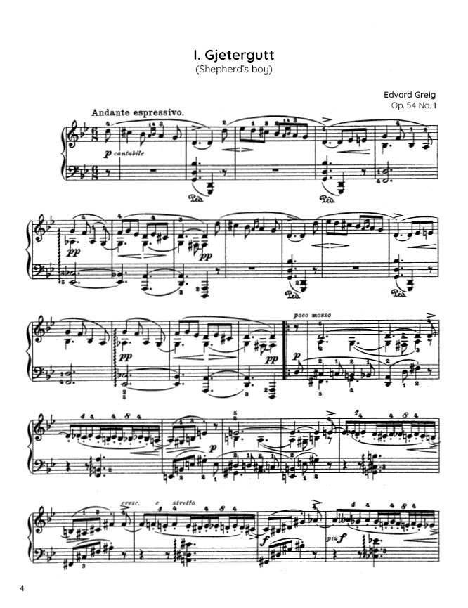 Grieg - Lyric Pieces Book V, Op. 54 (PDF Sheet Music / Digital Download)