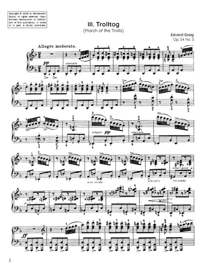 Grieg - March of the Trolls, Op. 54 No. 3 (PDF Sheet Music / Digital Download)