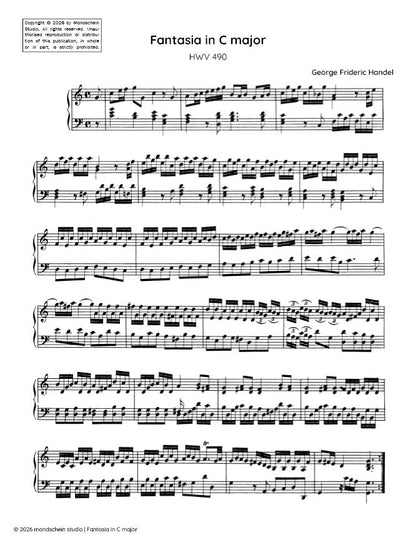 Handel - Fantasia in C major, HWV 490 (PDF Sheet Music / Digital Download)