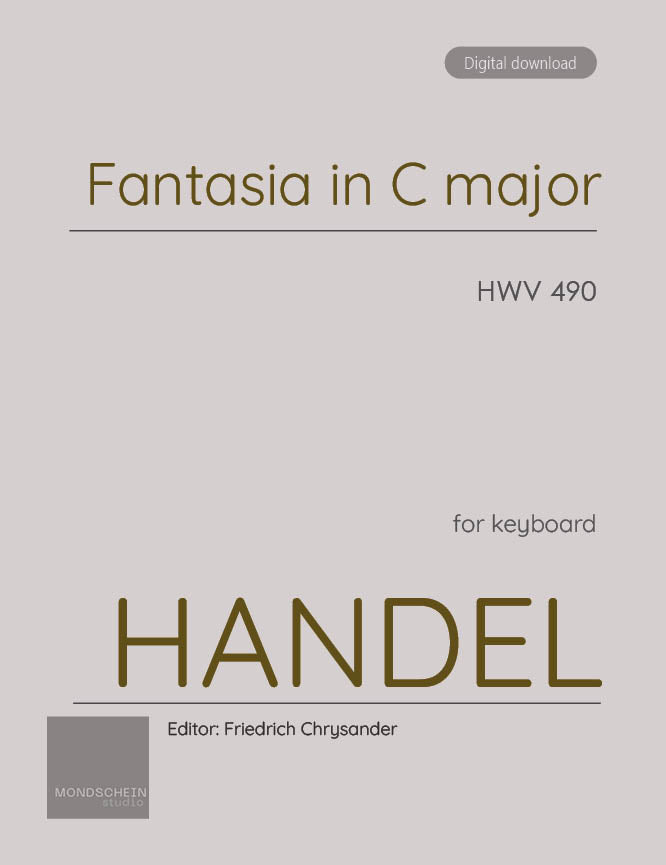 Handel - Fantasia in C major, HWV 490 (PDF Sheet Music / Digital Download)