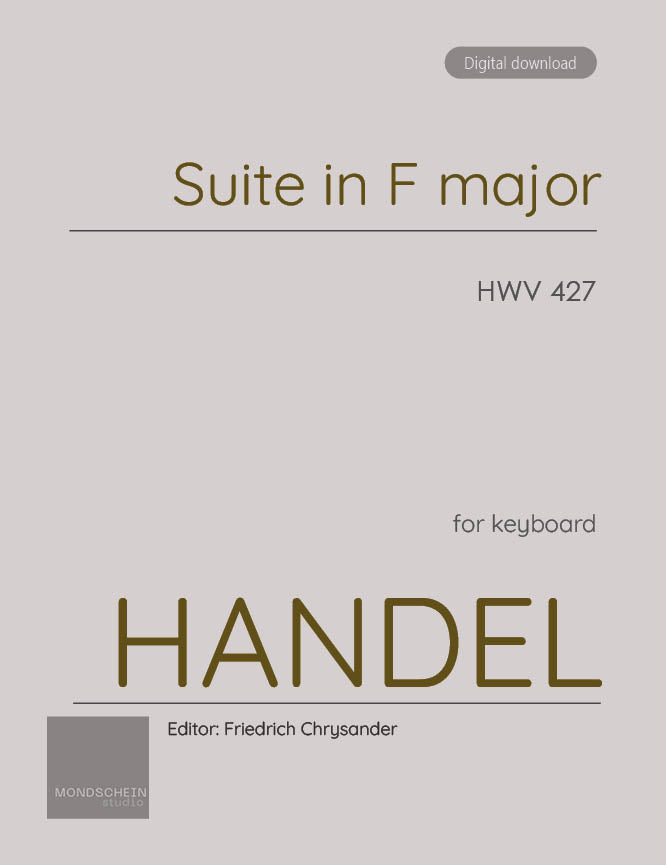 Handel - Keyboard Suite in F major, HWV 427 (PDF Sheet Music / Digital Download)