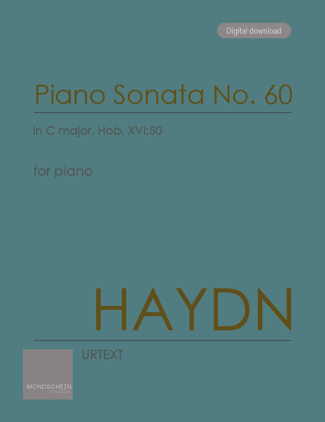 Haydn - Piano Sonata No. 60 in C major, Hob. XVI:50 (PDF Sheet Music / Digital Download)