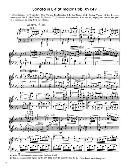 Haydn - Sonata in E-flat major, Hob. XVI:49 (PDF Sheet Music / Digital Download)