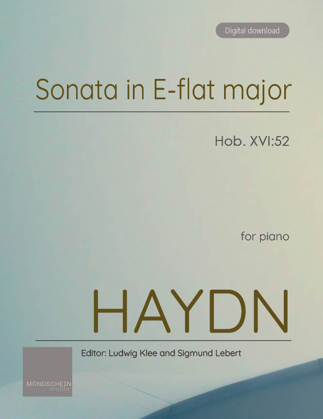 Haydn - Sonata in E-flat major, Hob. XVI:52 (PDF Sheet Music / Digital Download)