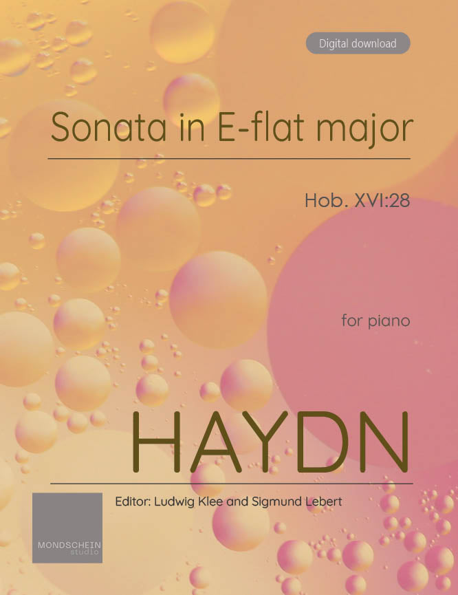 Haydn - Sonata in E-flat major, Hob. XVI:28 (PDF Sheet Music / Digital Download)