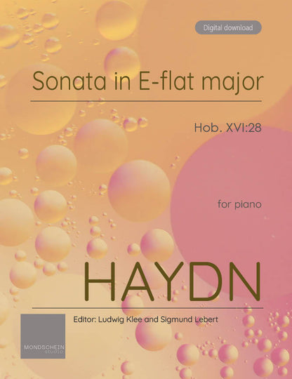 Haydn - Sonata in E-flat major, Hob. XVI:28 (PDF Sheet Music / Digital Download)