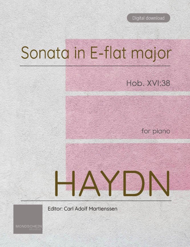 Haydn - Sonata in E-flat major, Hob. XVI:38 (PDF Sheet Music / Digital Download)