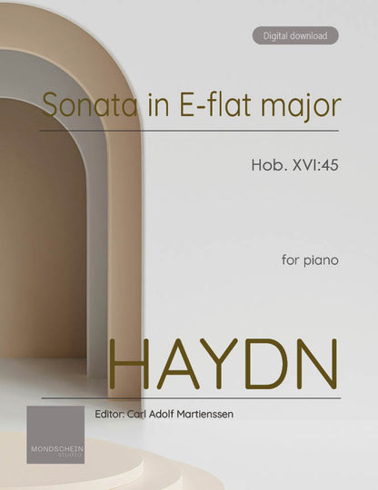 Haydn - Sonata in E-flat major, Hob. XVI:45 (PDF Sheet Music / Digital Download)
