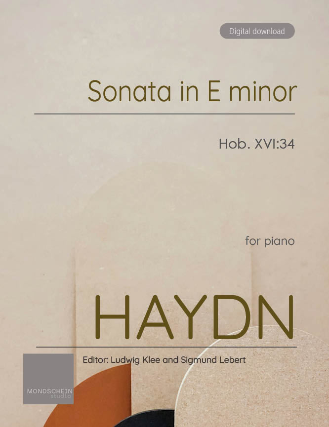 Haydn - Sonata in E minor, Hob. XVI:34 (PDF Sheet Music / Digital Download)