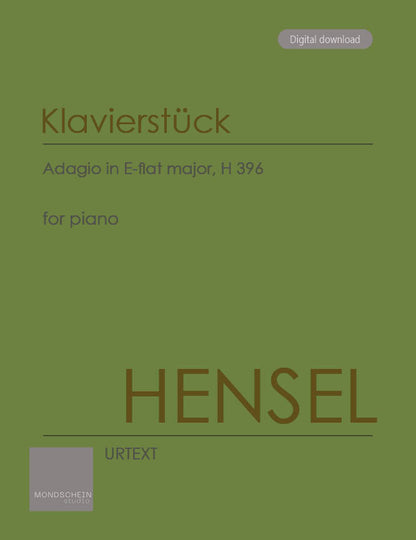 Hensel - Adagio in E-flat major, H 396 (PDF Digital Download)