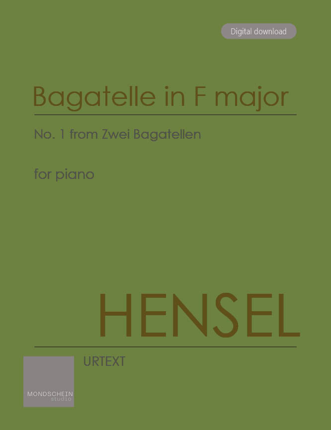 Hensel - Bagatelle in F major (PDF Digital Download | Printed Sheet Music)