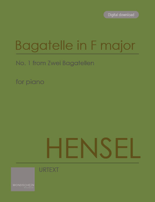 Hensel - Bagatelle in F major (PDF Digital Download)
