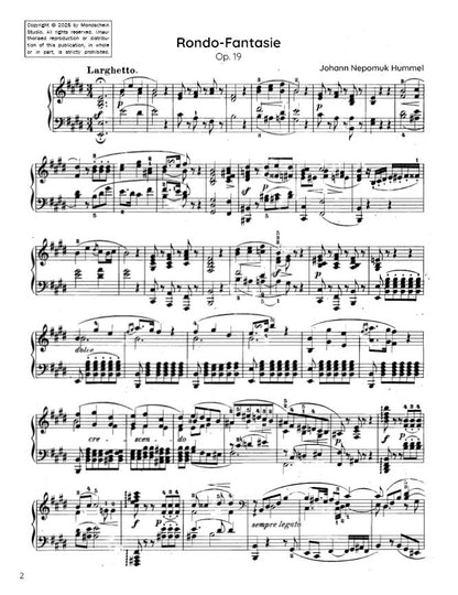 Hummel - Rondo-Fantasie, Op. 19 (PDF Sheet Music / Digital Download)