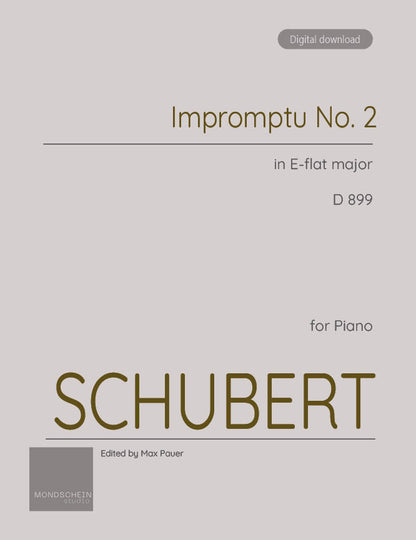 Schubert - Impromptu in E-flat major, D 899 No. 2 (PDF Digital Download)