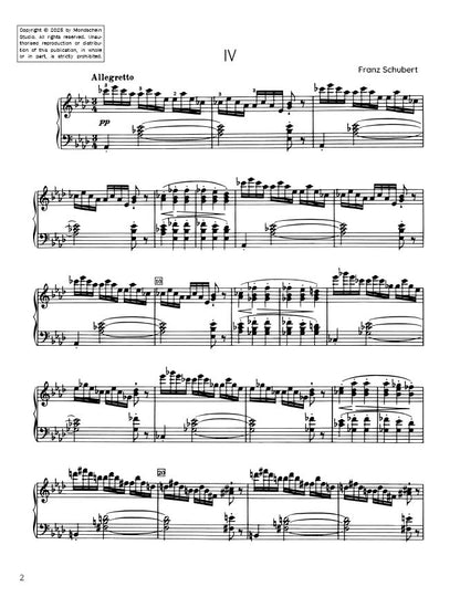 Schubert - Impromptu in A-flat major, D 899 No. 4 (PDF Sheet Music / Digital Download)
