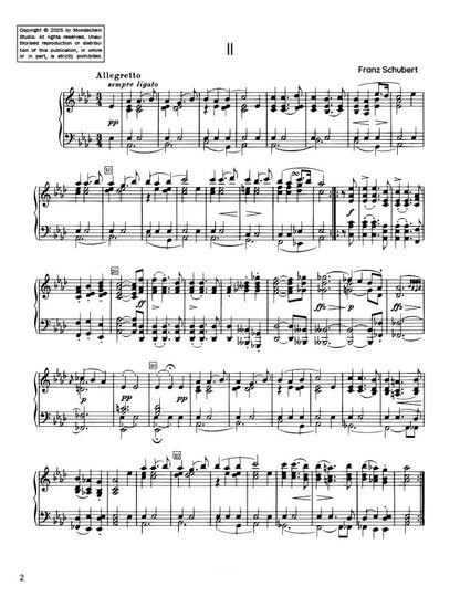 Schubert - Impromptu in A-flat major, D 935 No. 2 (PDF Sheet Music / Digital Download)