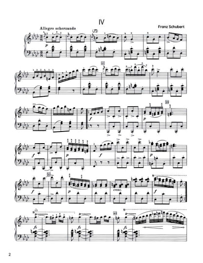 Schubert - Impromptu in F minor, D 935 No. 4 (PDF Sheet Music / Digital Download)