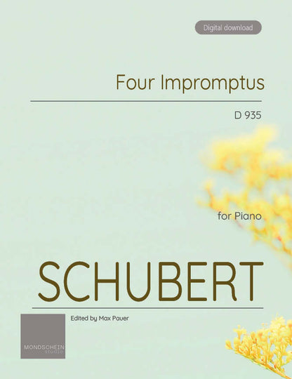 Schubert - Four Impromptus, D 935 (PDF Sheet Music / Digital Download)