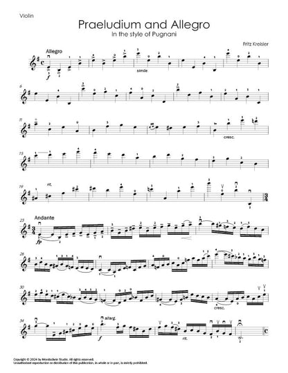 Kreisler - Praeludium and Allegro