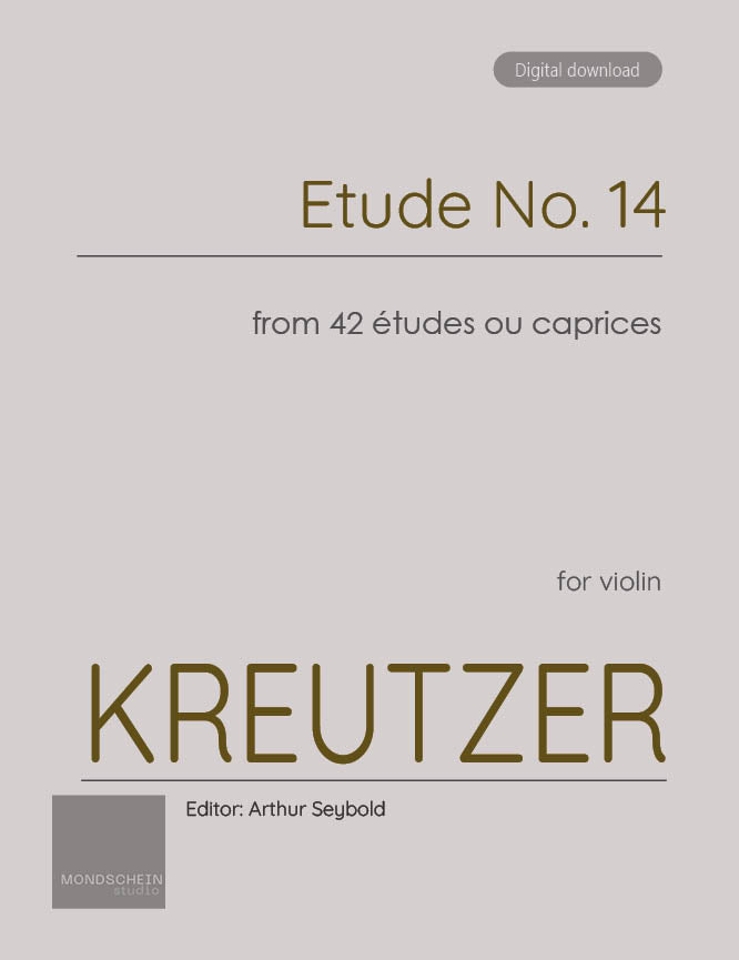Kreutzer - Etude, No. 14 from 42 études ou caprices (PDF Sheet Music / Digital Download)