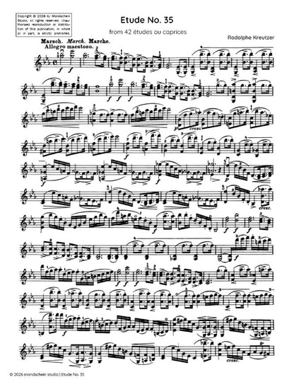 Kreutzer - Etude, No. 35 from 42 études ou caprices (PDF Sheet Music / Digital Download)