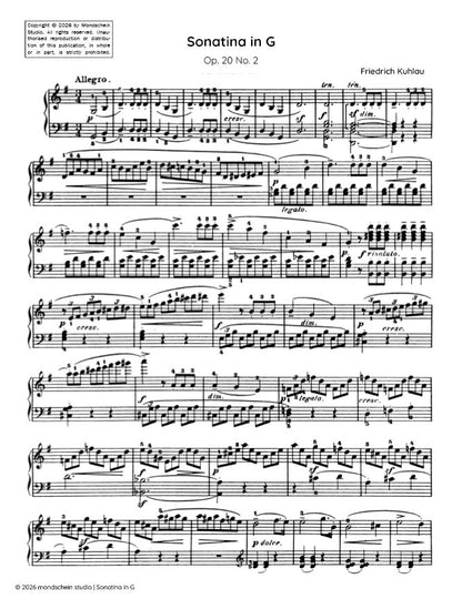 Kuhlau - Sonatina, Op. 20 No. 2 (PDF Sheet Music / Digital Download)