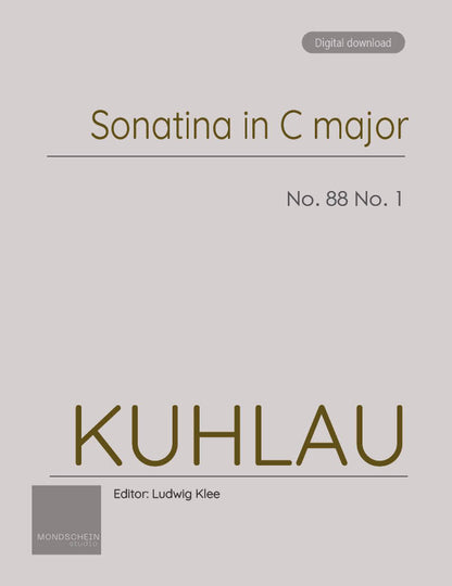 Kuhlau - Sonatina, Op. 88 No. 1 (PDF Sheet Music / Digital Download)