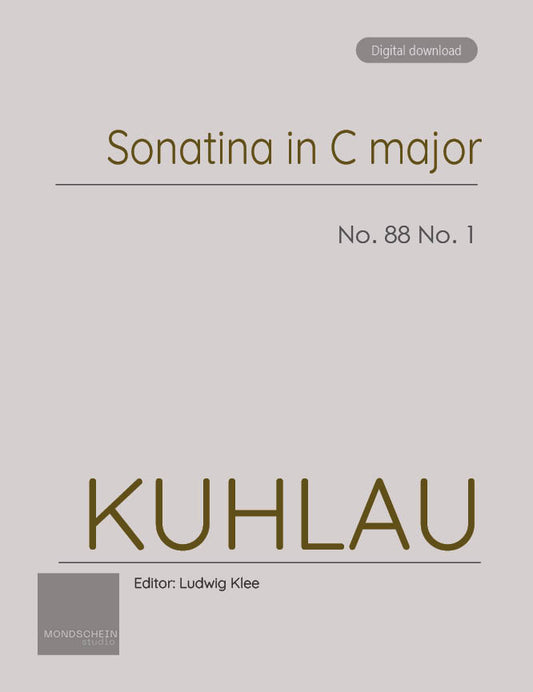 Kuhlau - Sonatina, Op. 88 No. 1 (PDF Sheet Music / Digital Download)