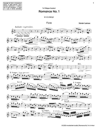 Leroux - Romance No. 1 from Deux Romances (PDF Sheet Music / Digital Download)