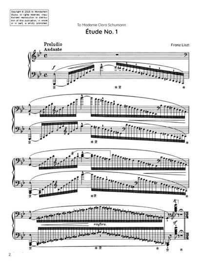 Liszt - Grandes études de Paganini No. 1 - "Tremolo" (PDF Sheet Music / Digital Download)