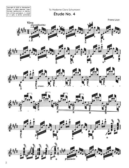 Liszt - Grandes études de Paganini No. 4 - "Arpeggio" (PDF Sheet Music / Digital Download)