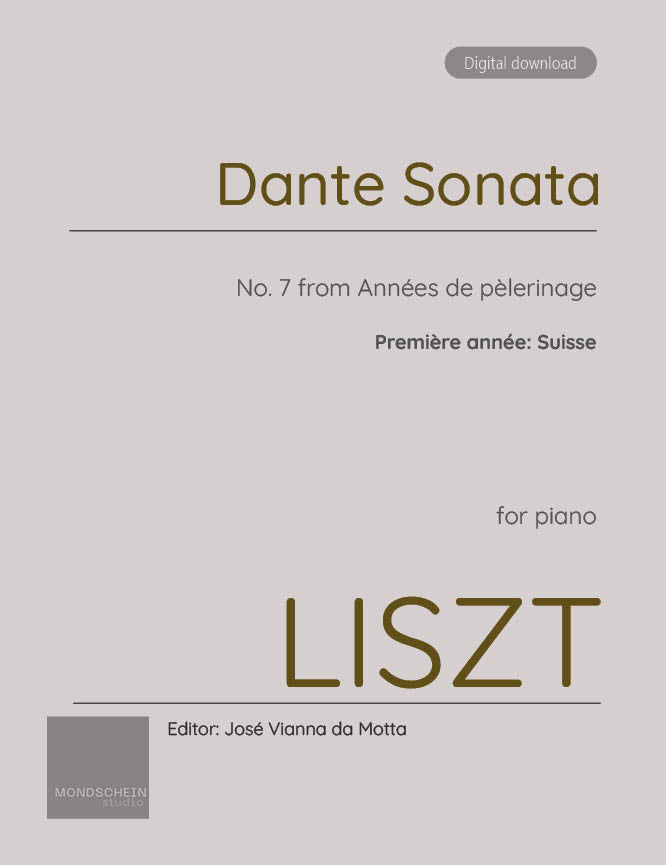 Liszt - Dante Sonata, S. 161/7 (PDF Sheet Music / Digital Download)