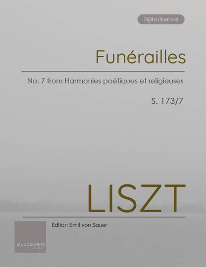 Liszt - Funérailles, S. 173/7 (PDF Sheet Music / Digital Download)