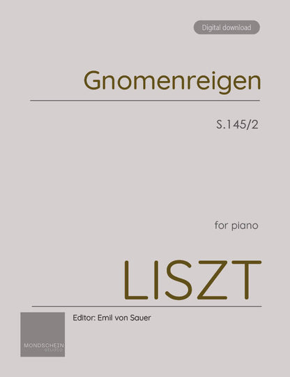 Liszt - Gnomenreigen, S. 145/2 (PDF Sheet Music / Digital Download)