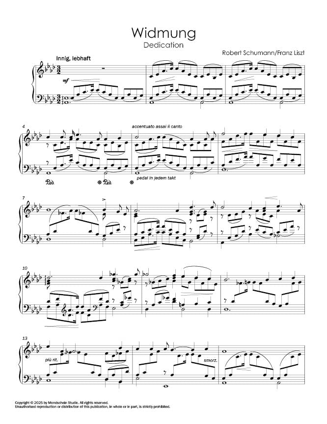 Liszt - Widmung (Dedication), S. 566