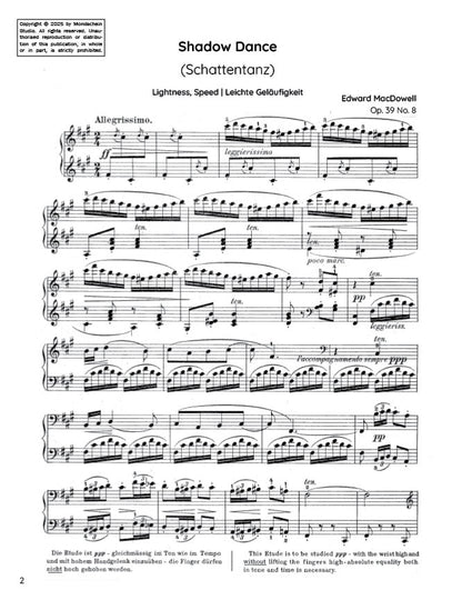 MacDowell - Shadow Dance, Op. 39 No. 8 (PDF Sheet Music / Digital Download)