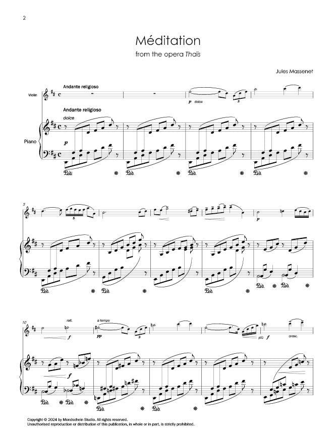 Massenet - Méditation for Violin and Piano