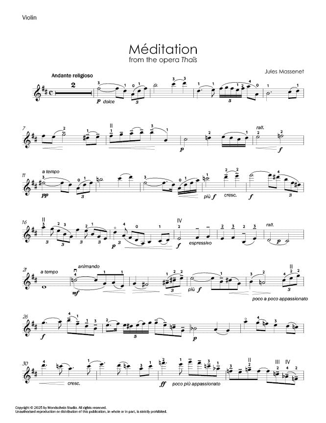 Massenet - Méditation for Violin and Piano