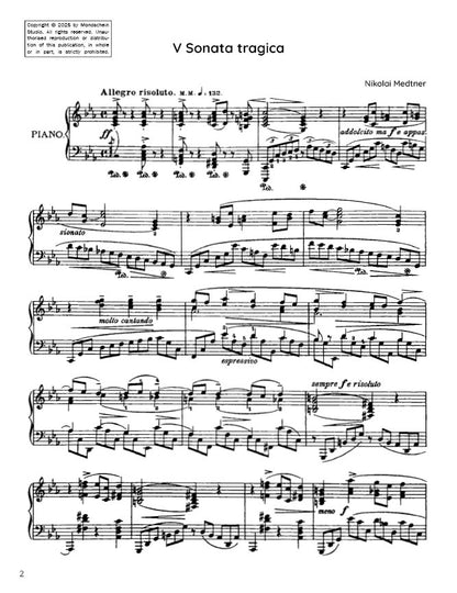 Medtner - Sonata tragica from Forgotten Melodies II, Op. 39 No. 5 (PDF Sheet Music / Digital Download)
