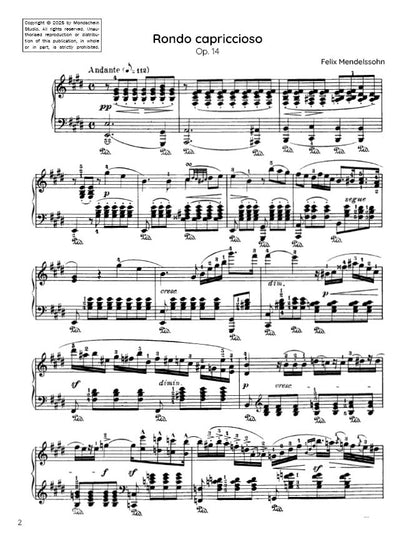 Mendelssohn - Rondo capriccioso, Op. 14 (PDF Sheet Music / Digital Download)