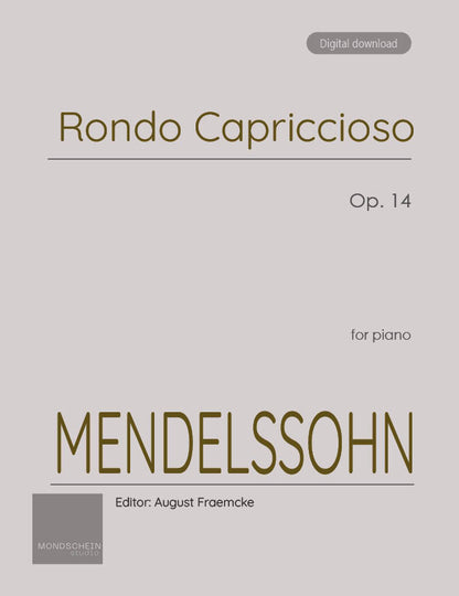 Mendelssohn - Rondo capriccioso, Op. 14 (PDF Sheet Music / Digital Download)